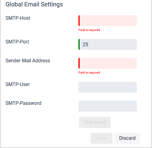 Abbildung: Backup Report Globale E-Mail Einstellungen