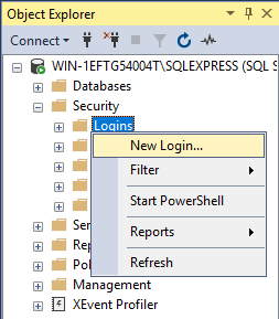 Abbildung: CIO Cockpit-User in MSSQL-Instanz anlegen